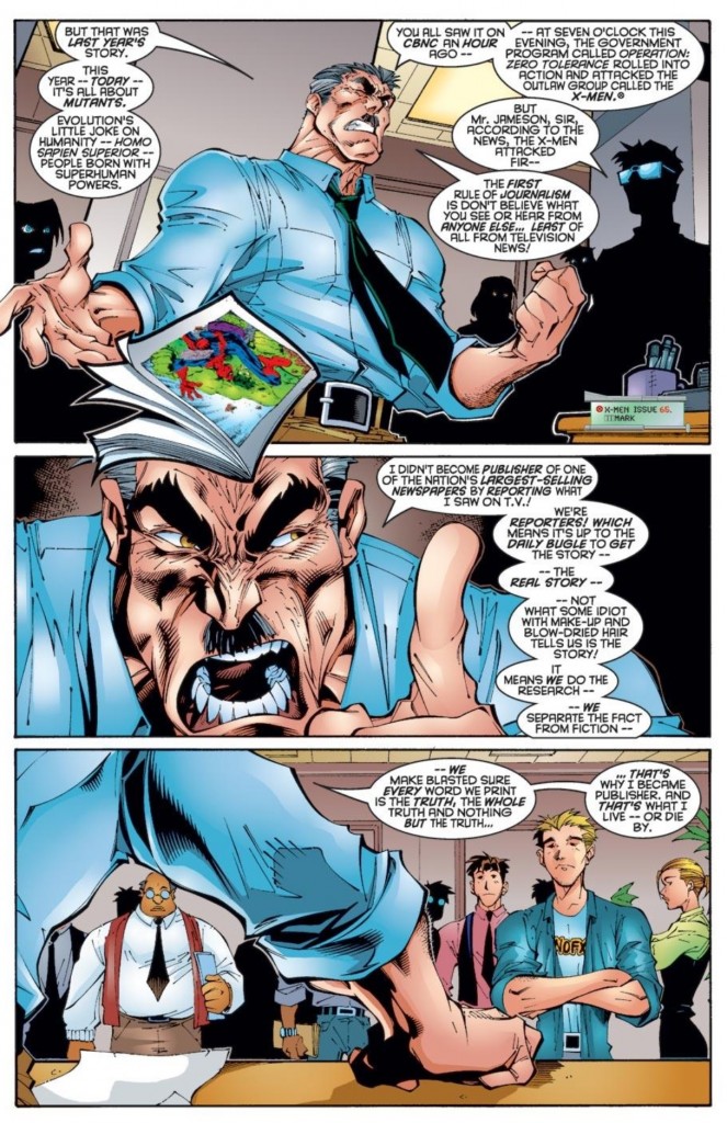 J. Jonah Jameson in Uncanny X-Men #321 (Joe Madureira, pencils; Rodney Ramos, inks)